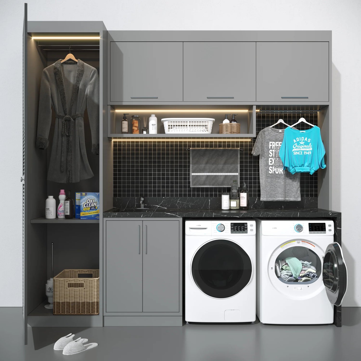 Large Capacity Stackable Vented Electric Front Load Dryer in White, 240V, 8 cu, ft.