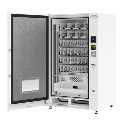 Commercial Freezer Ice Cream Vending Machine with 44 Slots, Ample 49 in. Touch Display, Bill Acceptor and Credit Card Reader in White, 45 In.