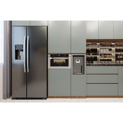 Stainless-Steel Microwave Drawer, Wall-Mounted with Flat Bottom,1.2 Cu. Ft., 24 In.