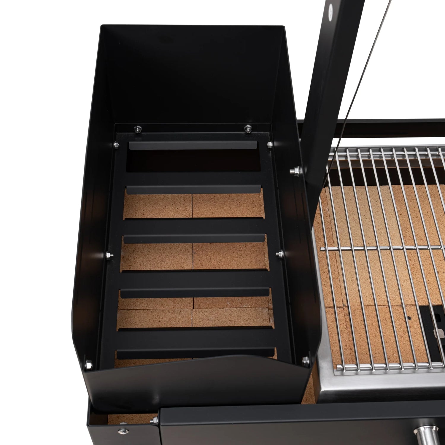 Argentine Charcoal Grill, Adjustable Grate Outdoor BBQ, in Black, 54 In.