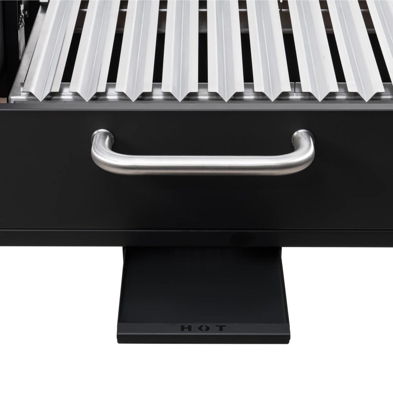 Argentine Charcoal Grill with Interchangeable V-Grates, Outdoor BBQ, in Black, 54 In.
