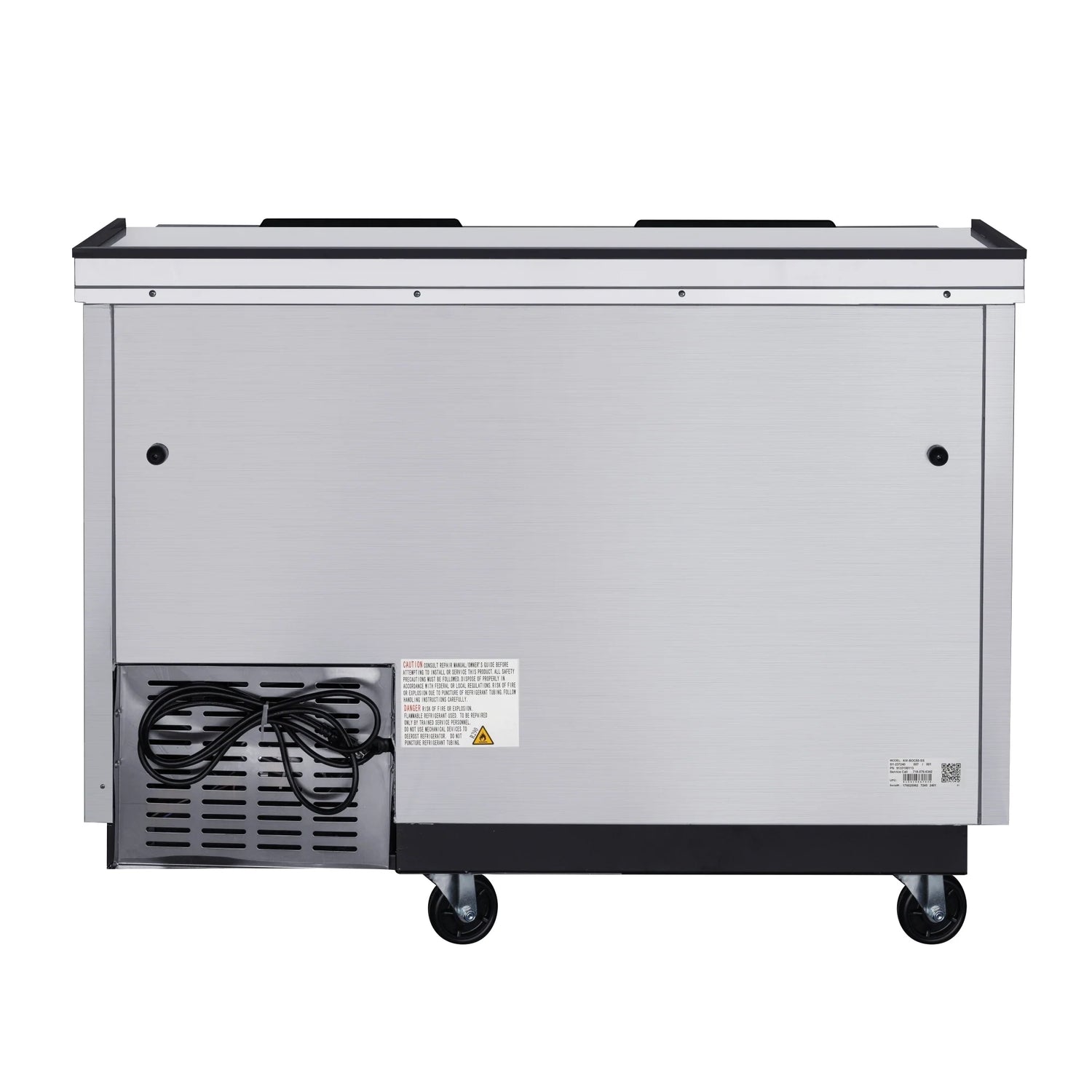 Commercial Bottle Cooler with Built-In Opener, ETL Listed, 14 cu. ft. 50 In.
