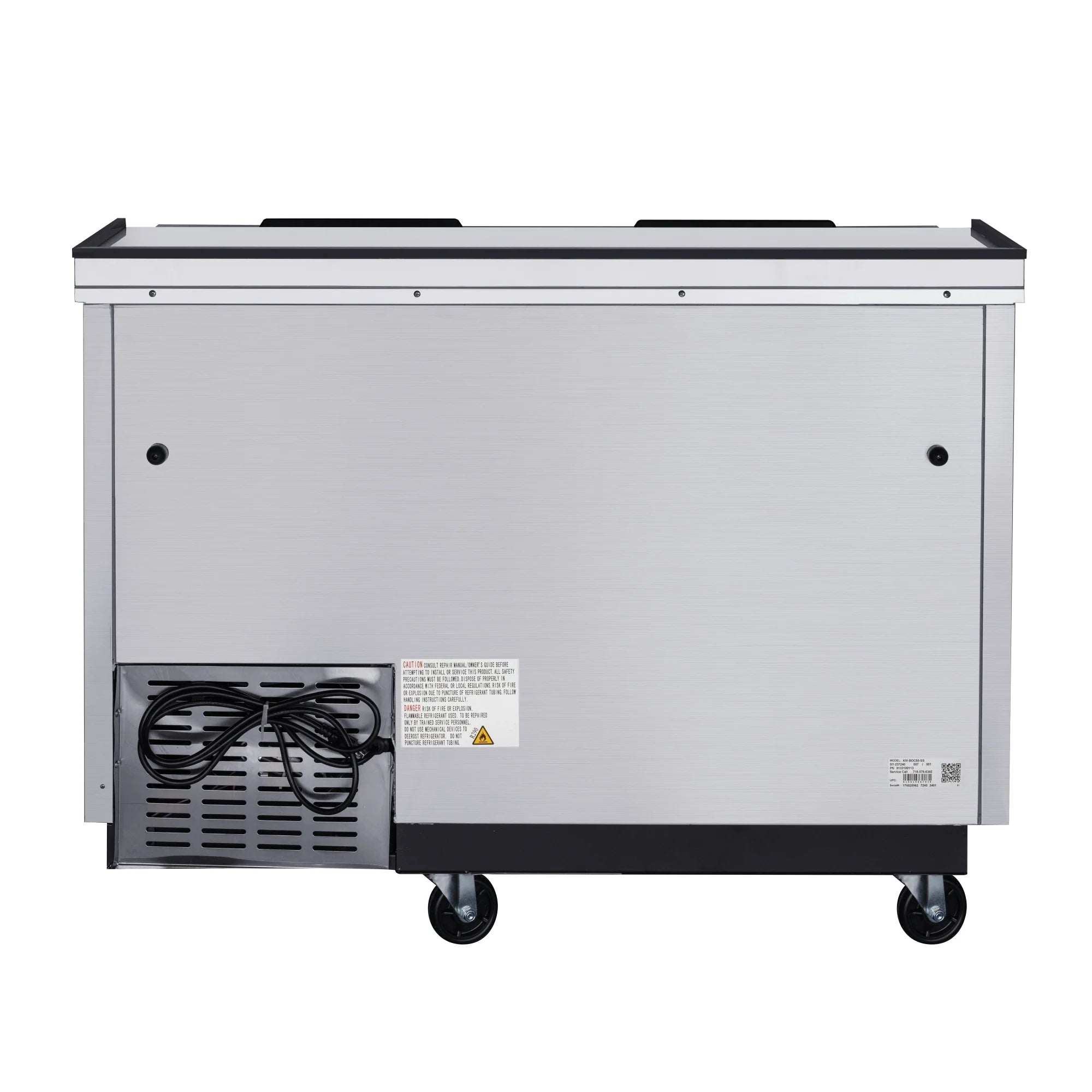 Commercial Bottle Cooler with Built-In Opener, ETL Listed, 14 cu. ft. 50 In.