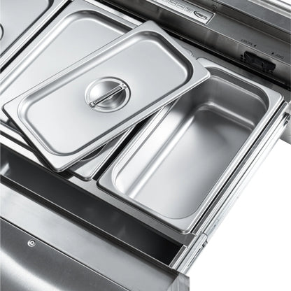 Warming Drawer with Three Compartments in Stainless-Steel, 30 In.