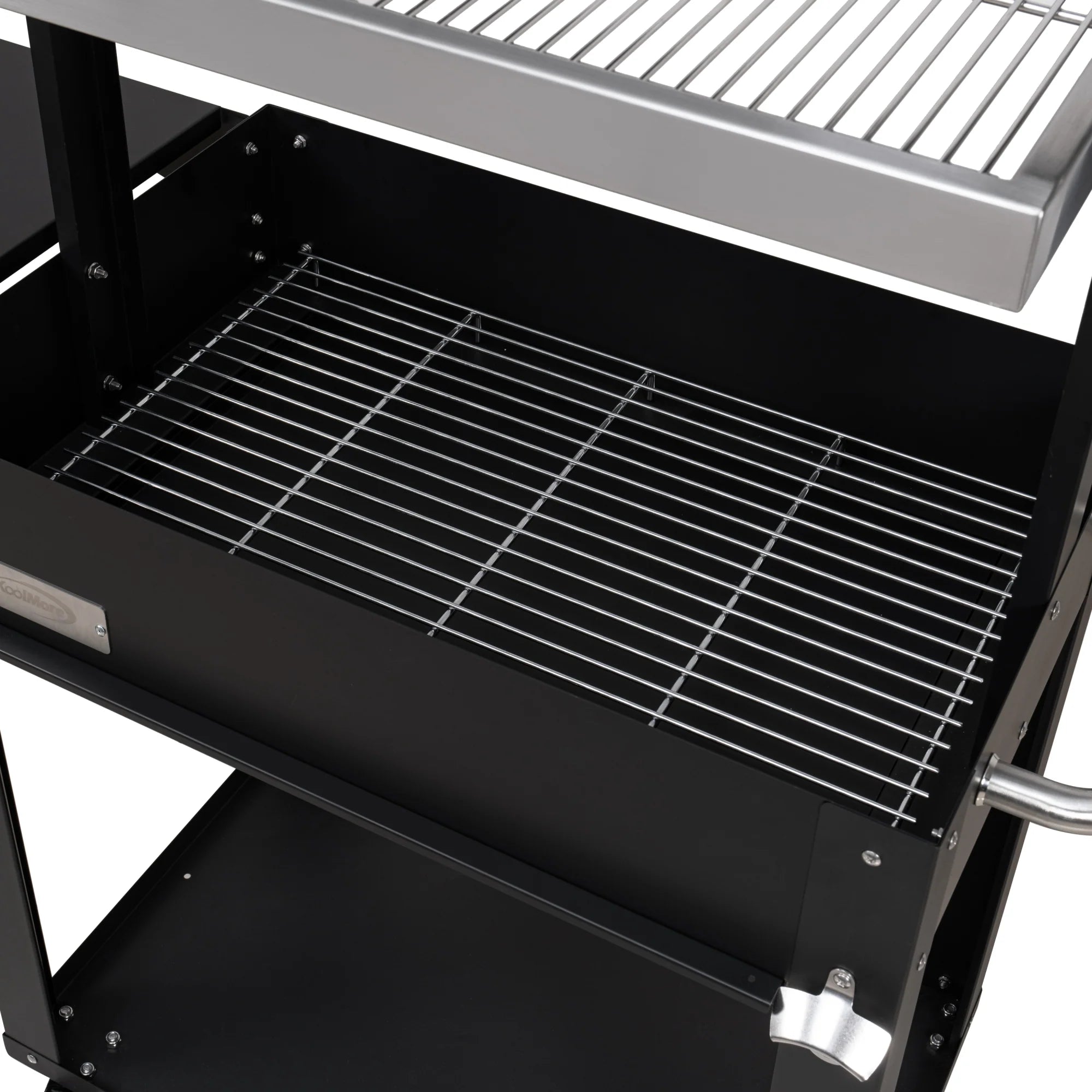 Argentine Charcoal Grill, Adjustable Grate Outdoor BBQ, in Black, 50 In.