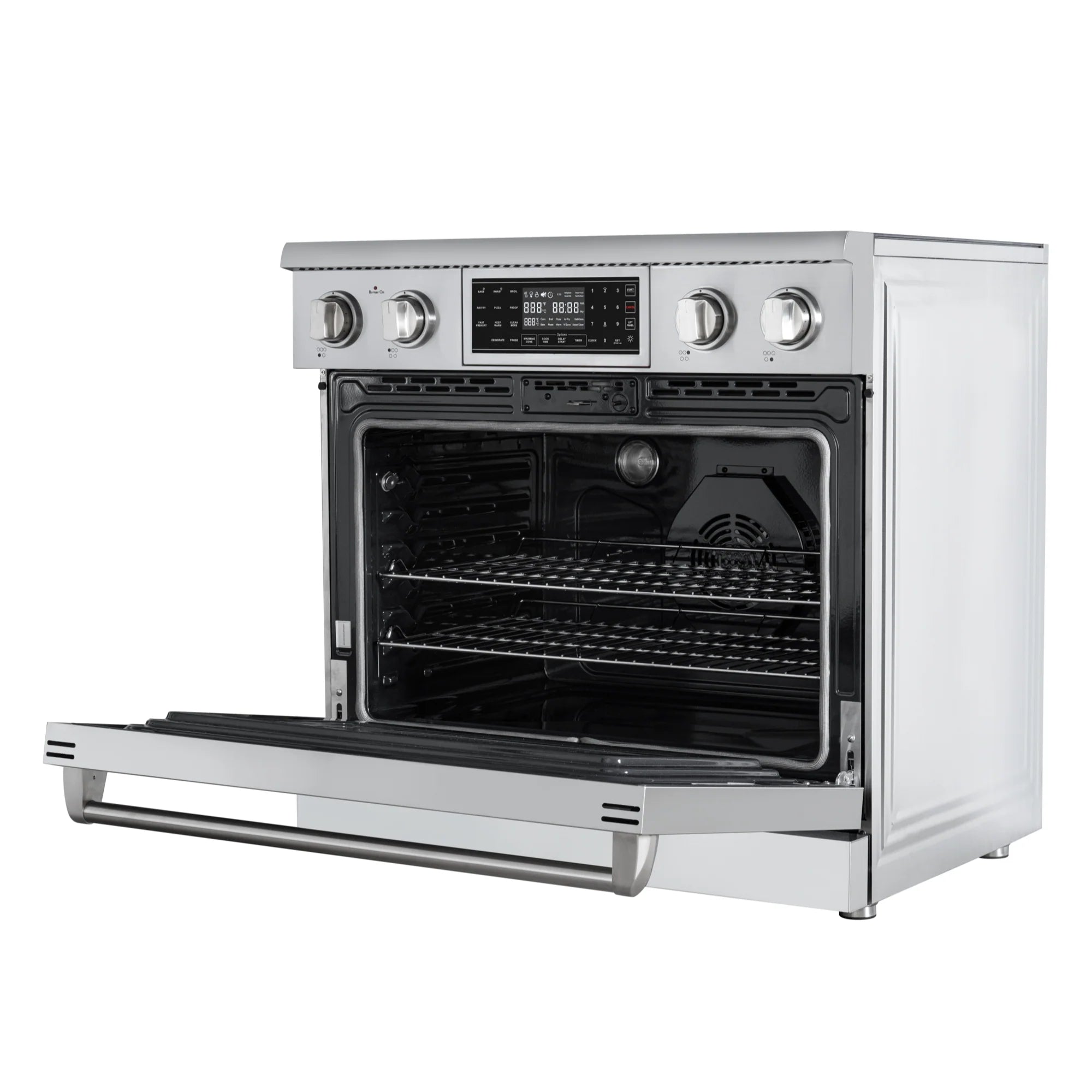 Electric Professional Range with Tilt Panel and Digital controls, Self-Cleaning, 16300W of Power, 240V in Stainless-Steel, 36 In.