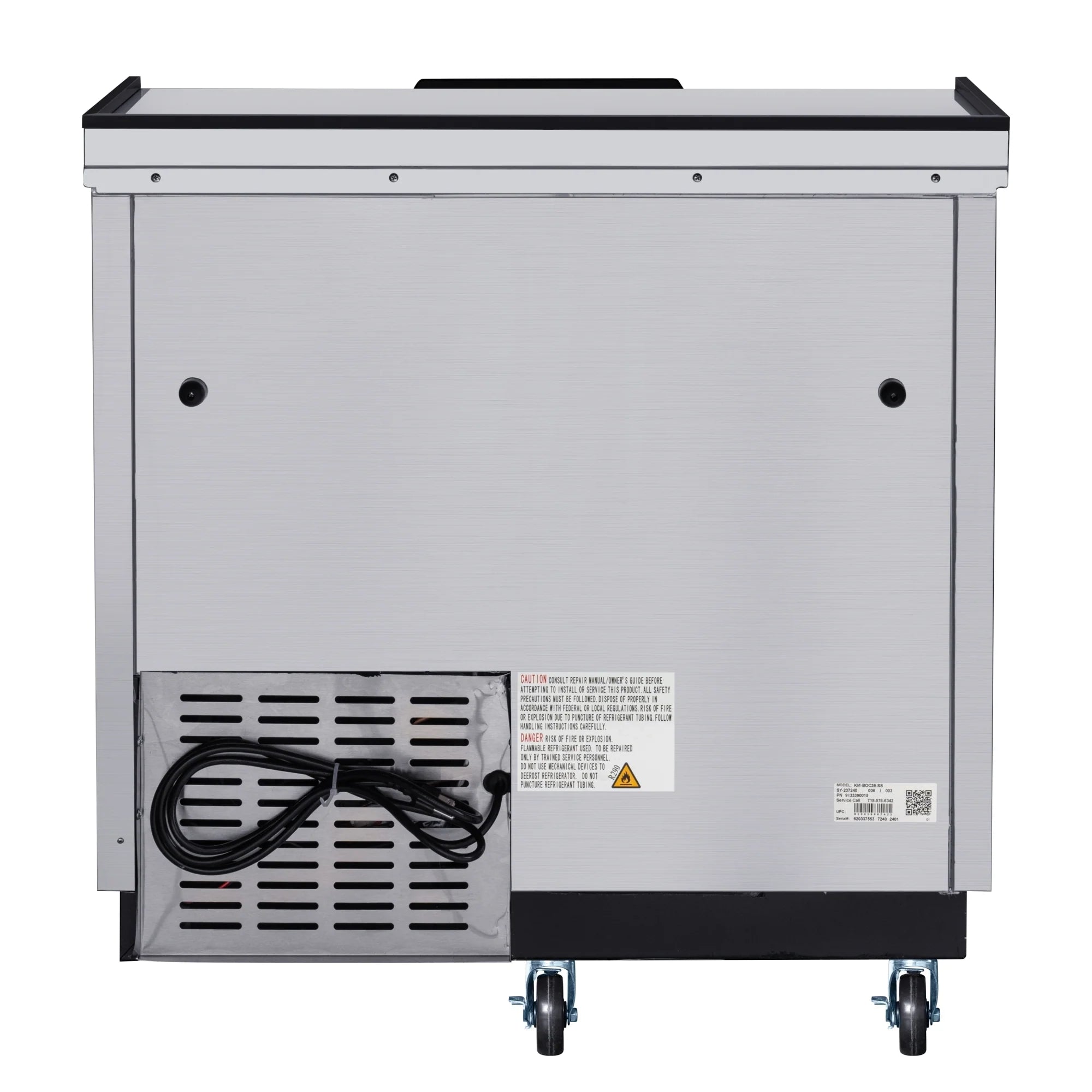 Commercial Bottle Cooler with Built-In Opener, ETL Listed, 9 cu. ft. 36 In.