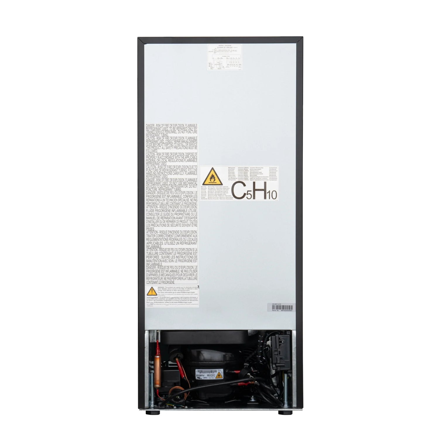 Built-In Panel Ready Undercounter Beverage Refrigerator, Compact with Digital Temperature Control, Glass Shelves, Security Lock, 15 In.