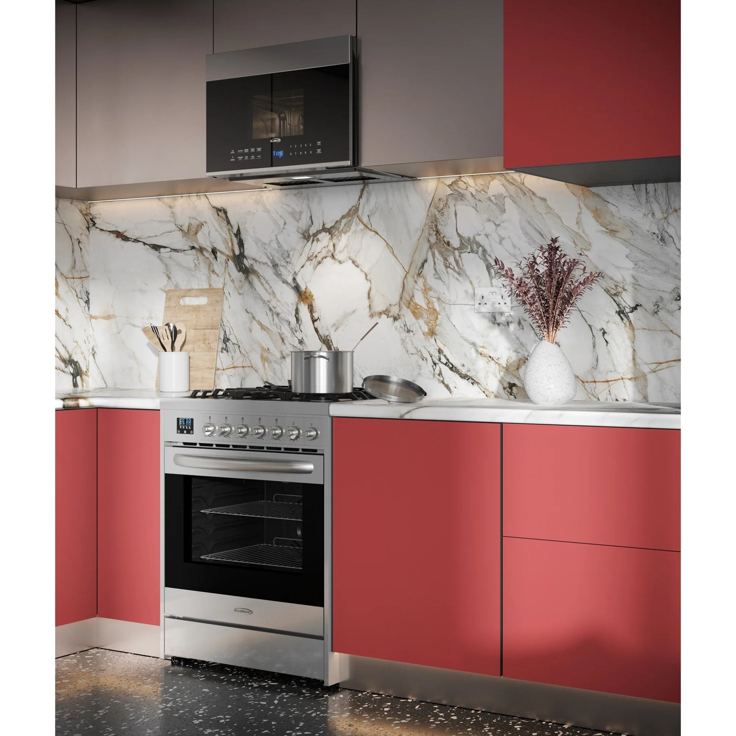 Over the Range Stainless Steel Microwave, 300 CFM, One Panel, 1.3 cu. ft.