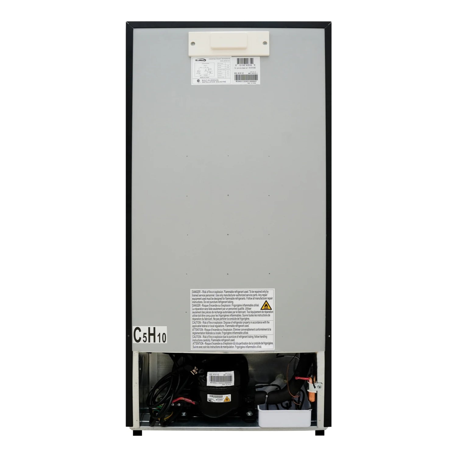 Convertible Refrigerator/Freezer 4.2 cu. ft. in Silver, 21 In.