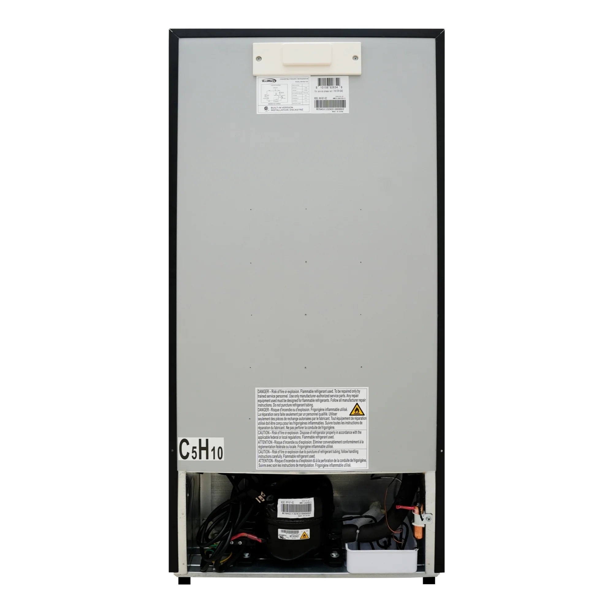 Convertible Refrigerator/Freezer 4.2 cu. ft. in Silver, 21 In.