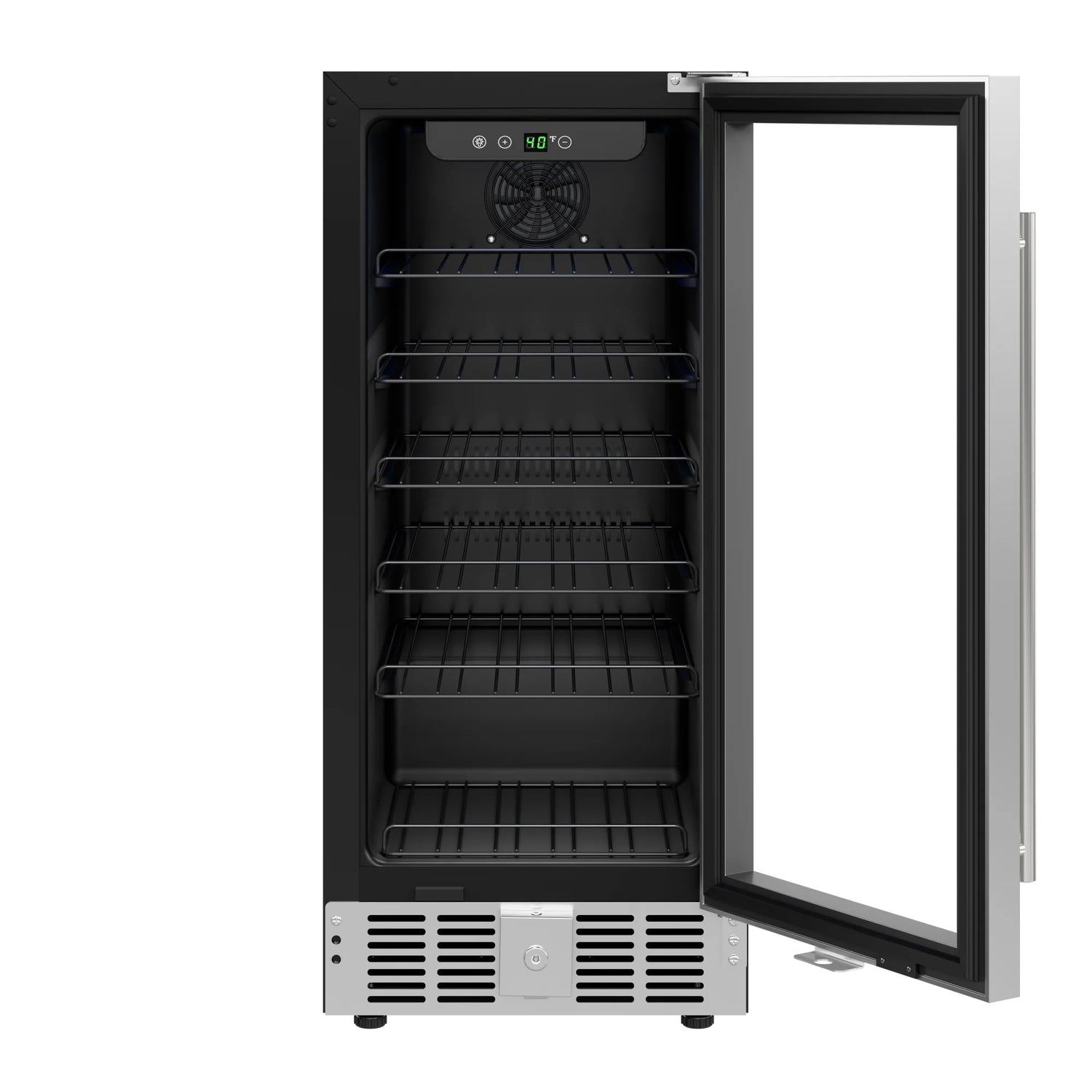 Small Stainless Steel Built-In Refrigerator and Beverage Cooler, 3 cu. ft. 15 In.