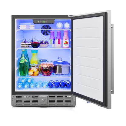 Stainless Steel, Built-In Refrigerator and Beverage Cooler, 5 Cu. ft. 23.4 In.