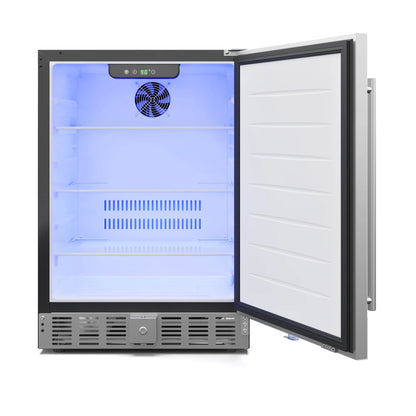 Stainless Steel, Built-In Refrigerator and Beverage Cooler, 5 Cu. ft. 23.4 In.