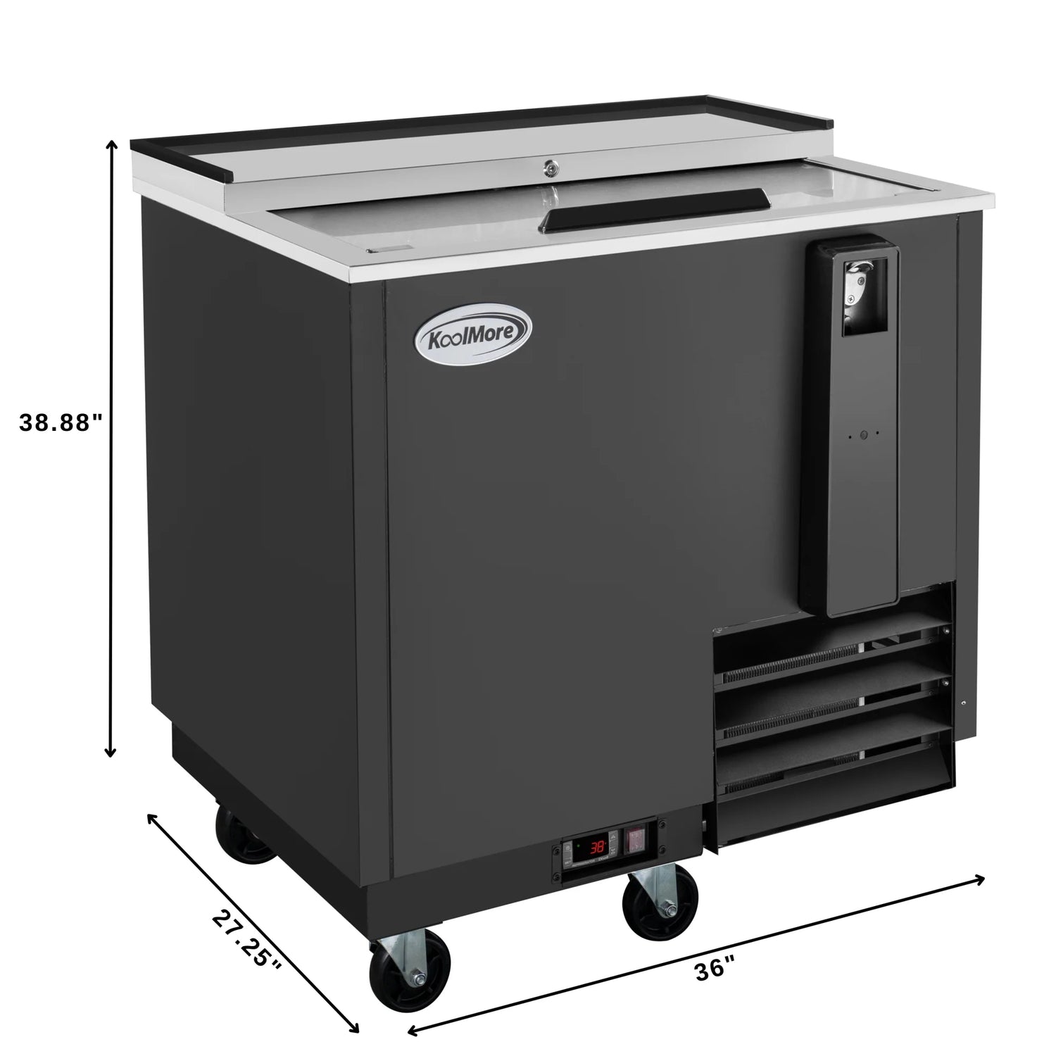 Commercial Bottle Cooler with Built-In Opener, ETL Listed, 9 cu. ft. 36 In.