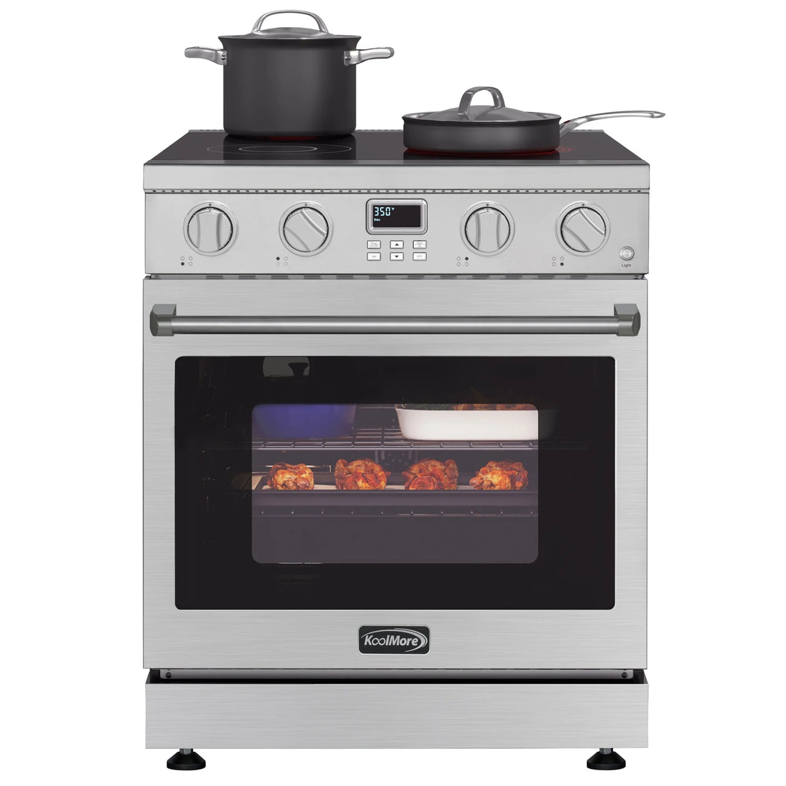 Professional Electric Range with 14900W of Power, 240V in Stainless-Steel, 30 In.