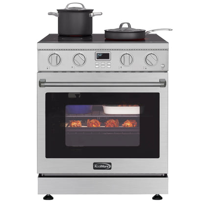 Professional Electric Range with 14900W of Power, 240V in Stainless-Steel, 30 In.