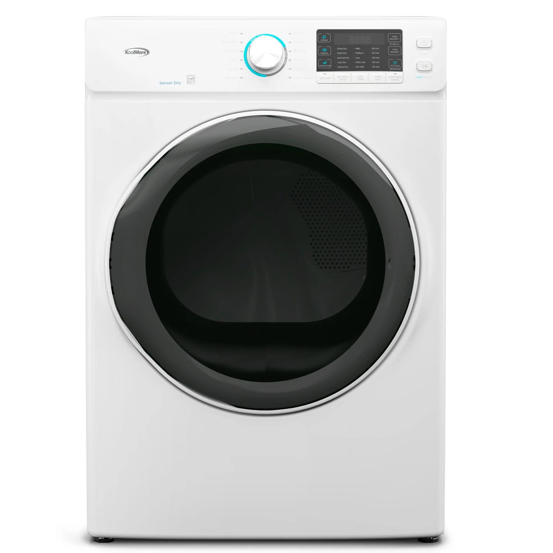 Large Capacity Stackable Vented Electric Front Load Dryer in White, 240V, 8 cu, ft.