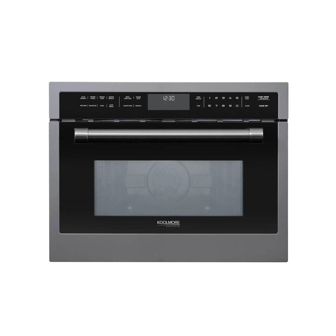 KoolMore Reserve 24 in. Stainless Steel Built-in Convection Microwave Oven with Speed and Sensor Cooking, 1.6 cu. ft. in Black (KM-CWO24 -BSS)