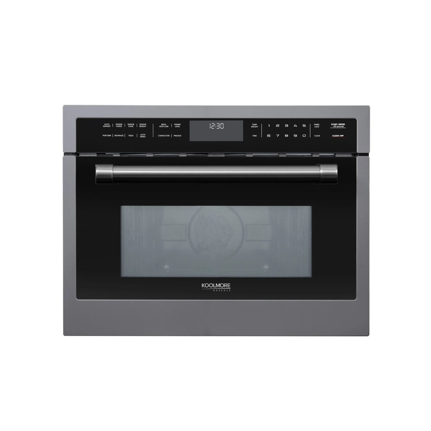 KoolMore Reserve 24 in. Stainless Steel Built-in Convection Microwave Oven with Speed and Sensor Cooking, 1.6 cu. ft. in Black (KM-CWO24 -BSS)
