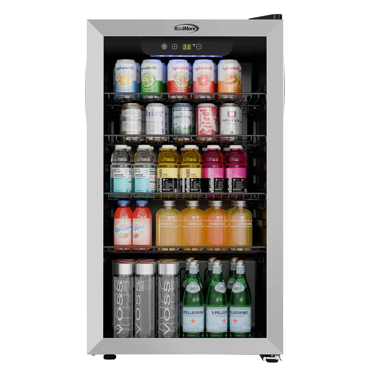 Beverage Refrigerator Merchandiser with Stainless Steel Trim and Touch Panel, 18 in. 3.2 Cu. Ft.
