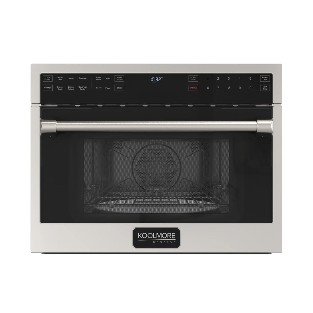 KoolMore Reserve 24 in. Built-In Microwave Convection Oven with Air Fry, 3-in-1 Combo, Sensor Cook, Soft-Close Door, 1.6 cu. ft. in Stainless Steel