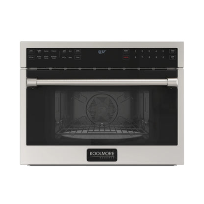 KoolMore Reserve 24 in. Built-In Microwave Convection Oven with Air Fry, 3-in-1 Combo, Sensor Cook, Soft-Close Door, 1.6 cu. ft. in Stainless Steel