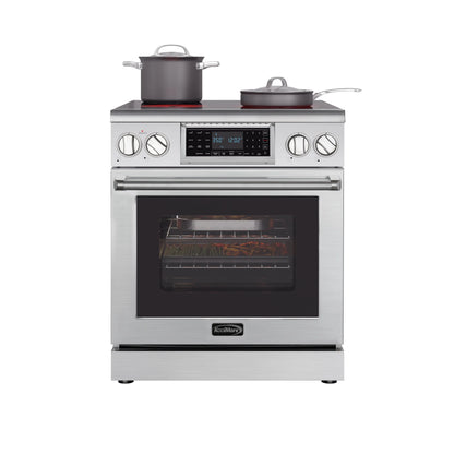 Electric Professional Range with Tilt Panel and Digital controls, Self-Cleaning, 16300W of Power, 240V in Stainless-Steel, 30 In.