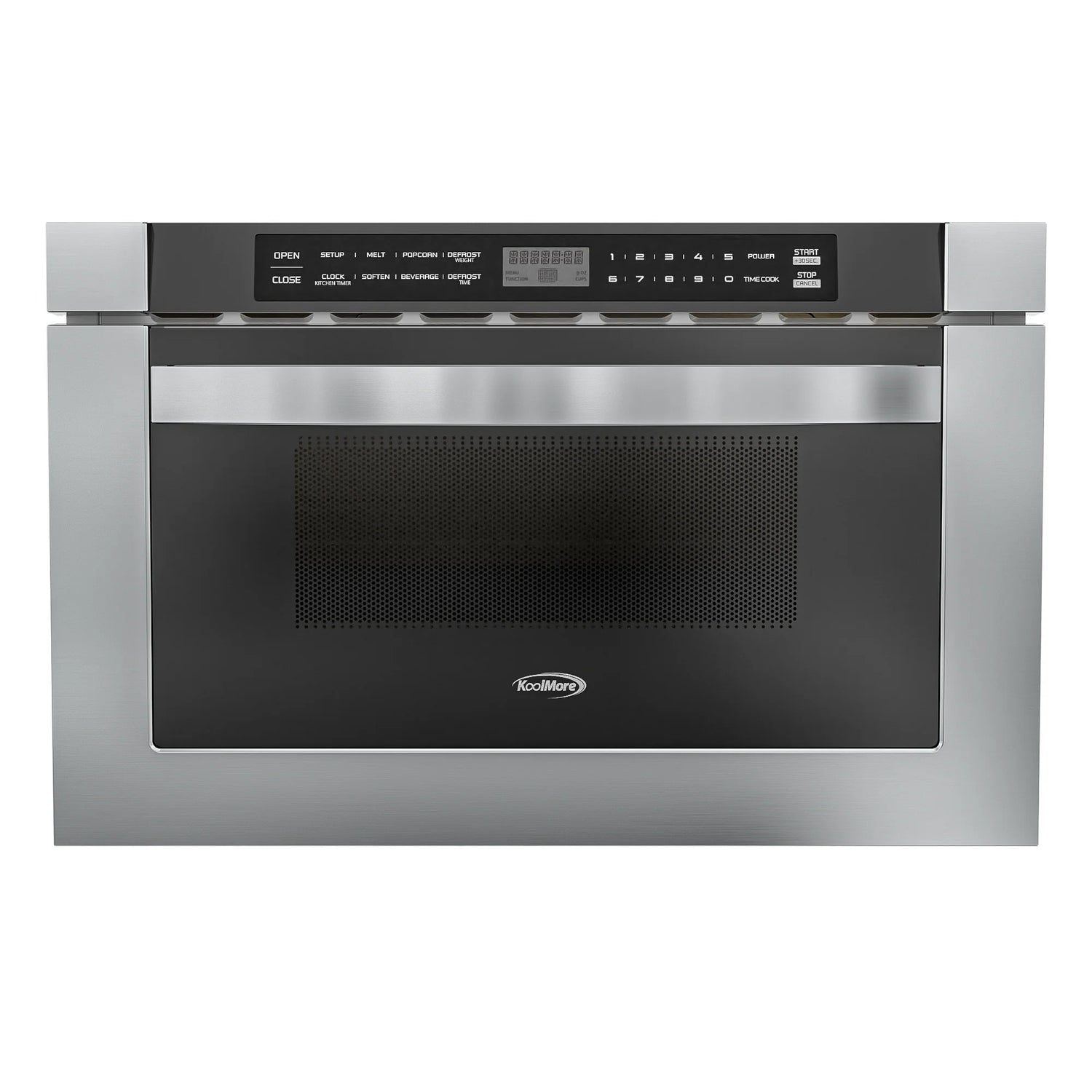 Stainless-Steel Microwave Drawer, Wall-Mounted with Flat Bottom,1.2 Cu. Ft., 24 In.