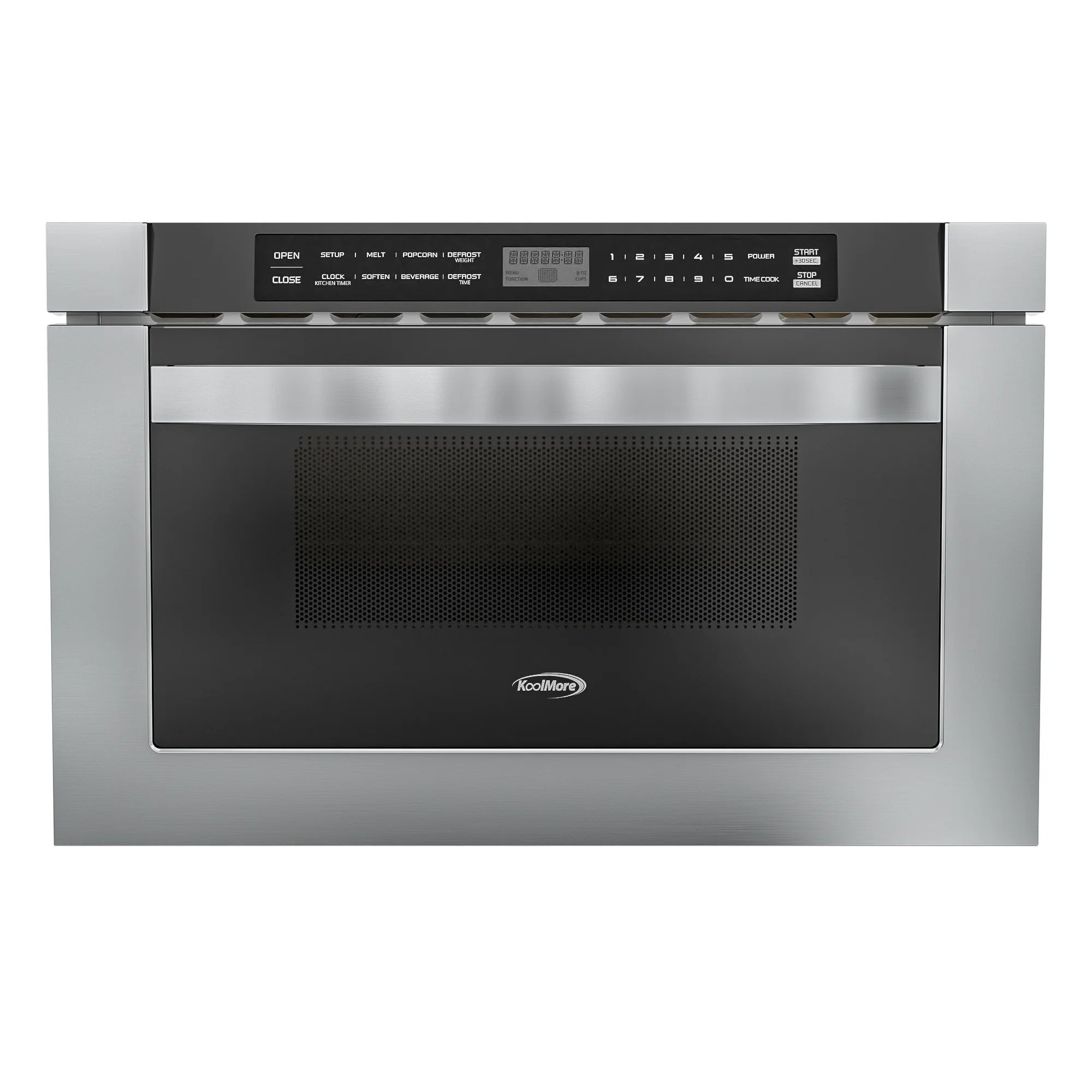 Stainless-Steel Microwave Drawer, Wall-Mounted with Flat Bottom,1.2 Cu. Ft., 24 In.