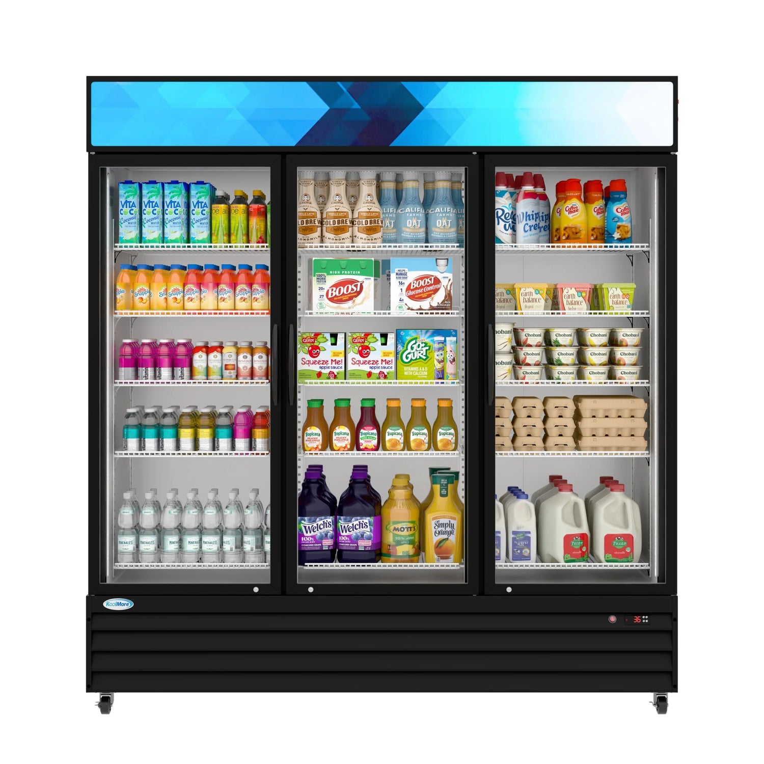 Three-Door Merchandiser Refrigerator 71 in, 56 Cu. Ft.