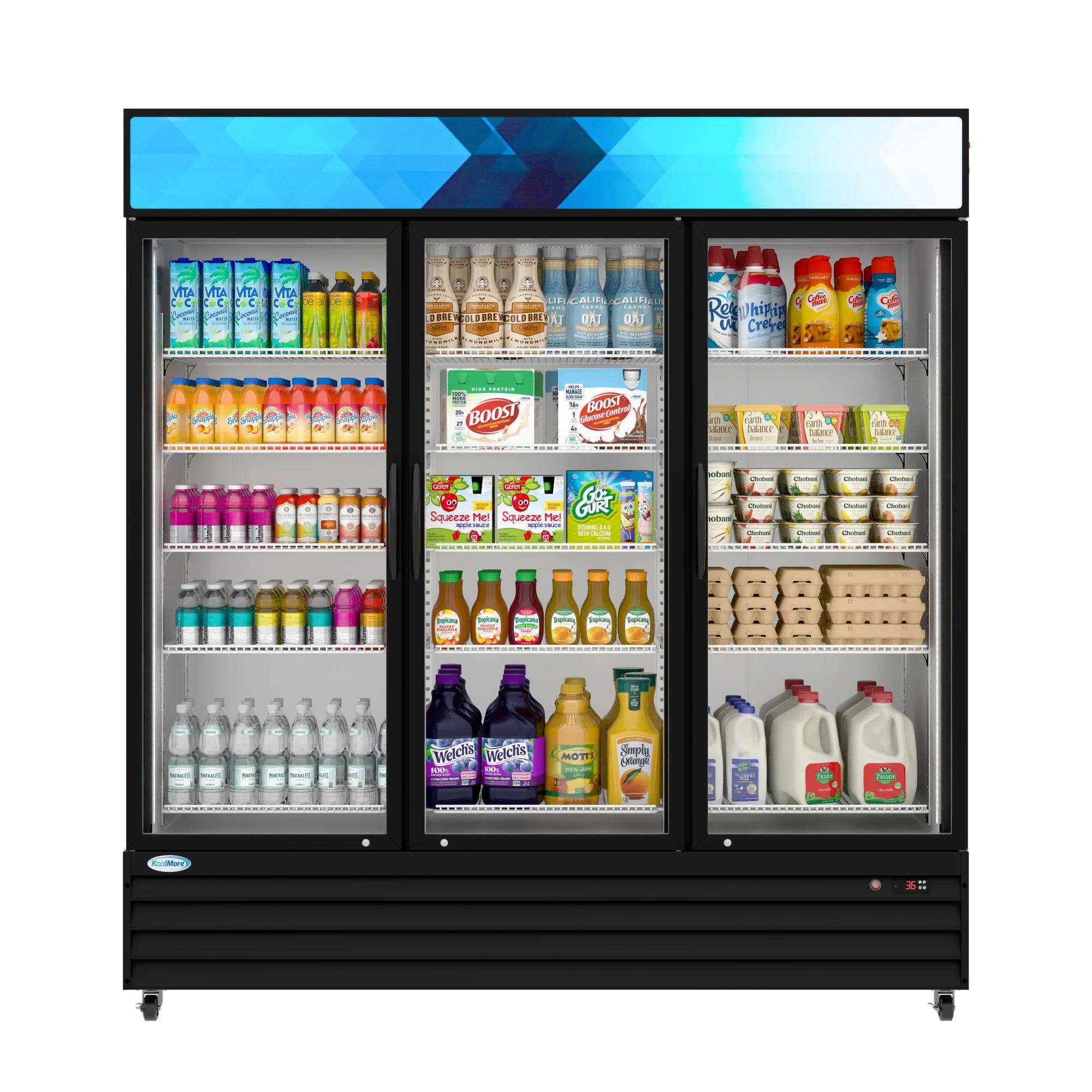 Three-Door Merchandiser Refrigerator 71 in, 56 Cu. Ft.