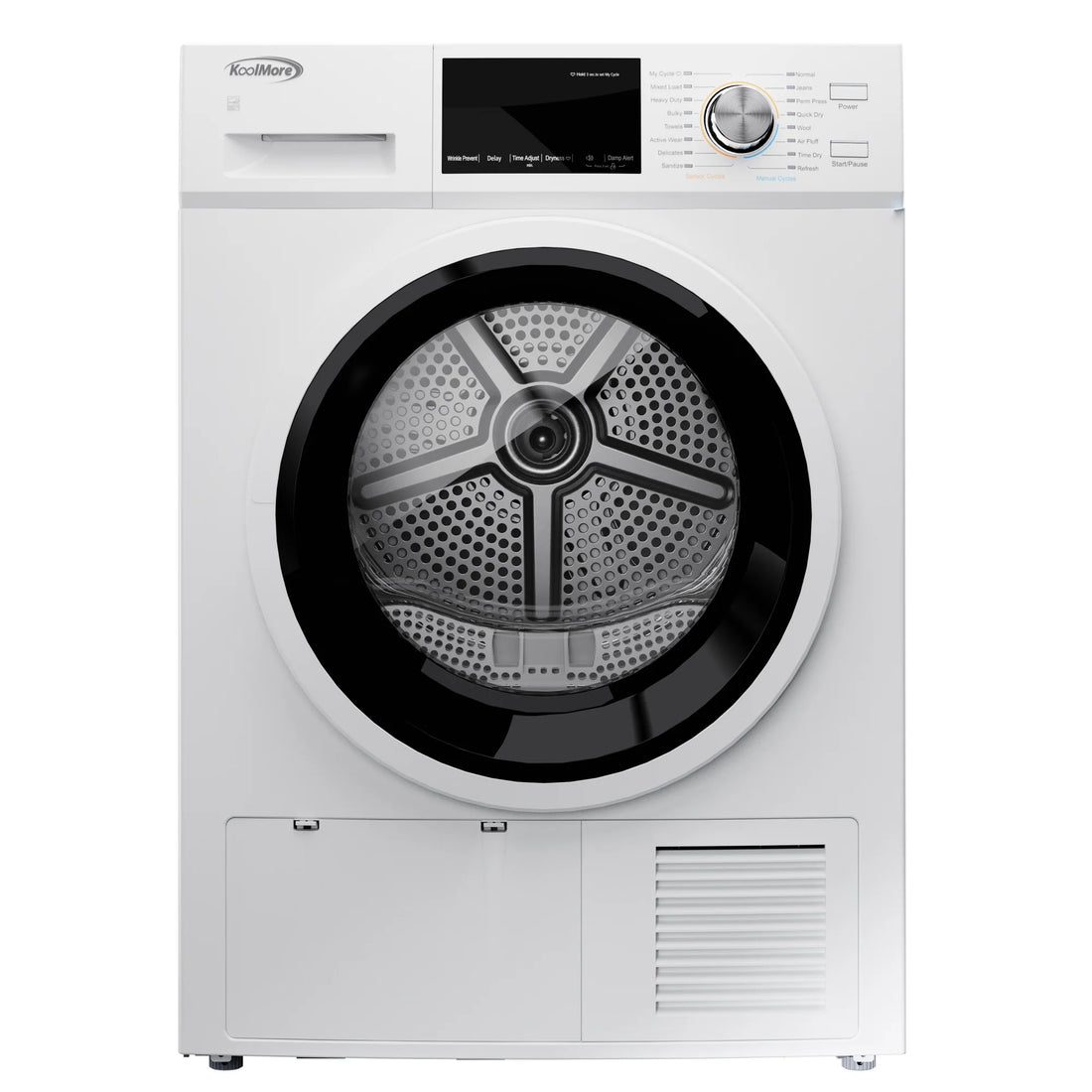 Large Capacity Stackable Ventless Front Load Dryer in White, 240V, 4.4 cu. ft.