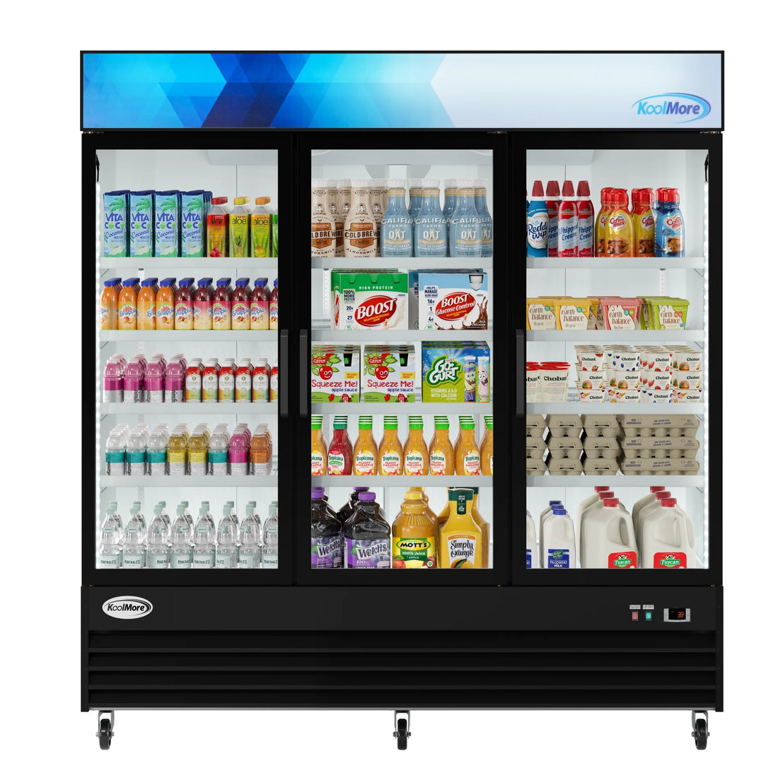 Three-Door Merchandiser Refrigerator 78 in, 53 cu ft