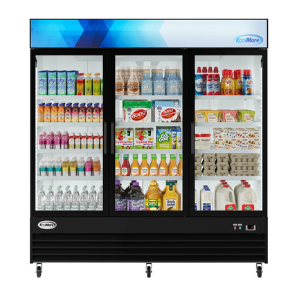 Three-Door Merchandiser Refrigerator 78 in, 53 cu ft
