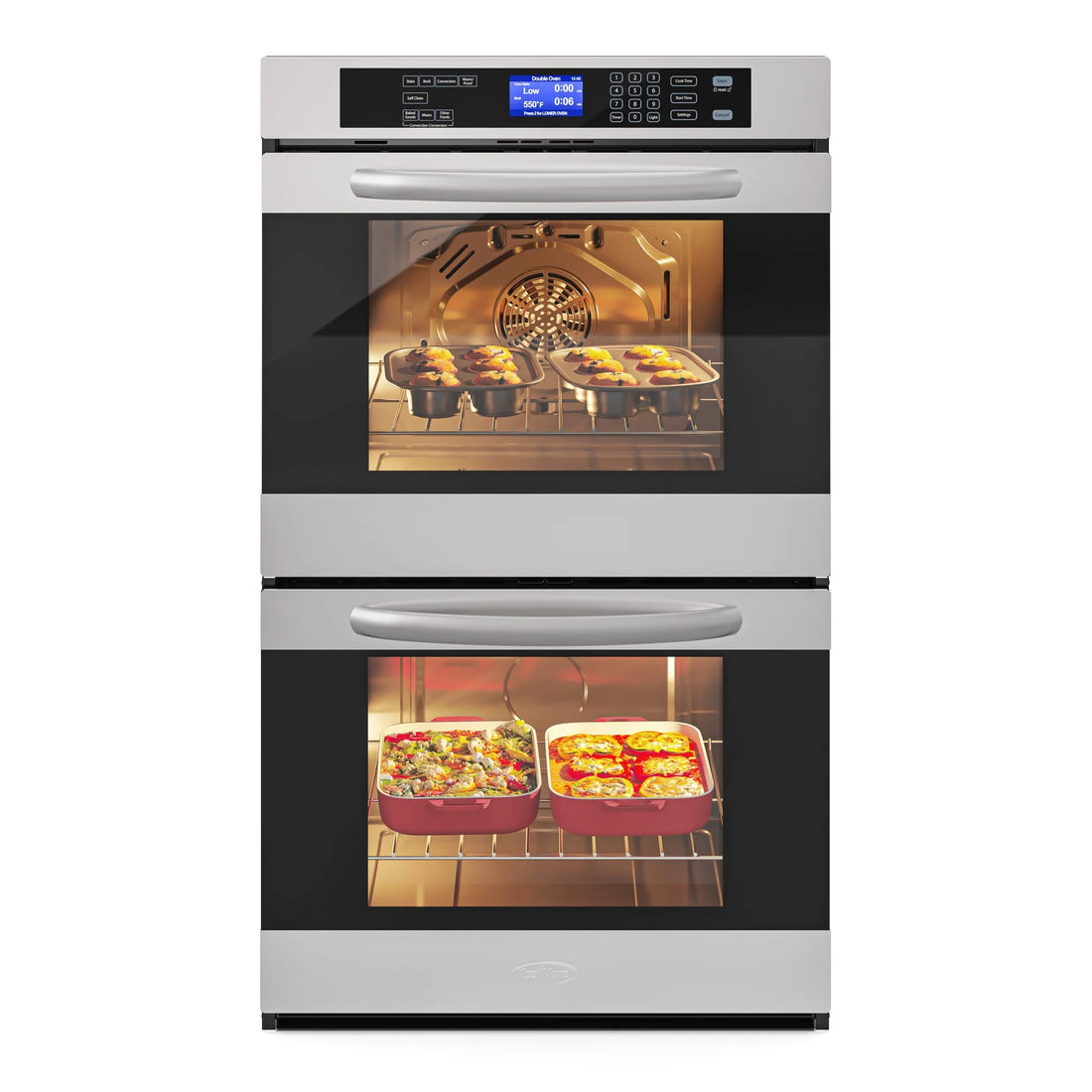 Stainless-Steel Premium Convection Double-Unit Wall Oven, 5 cu. ft.