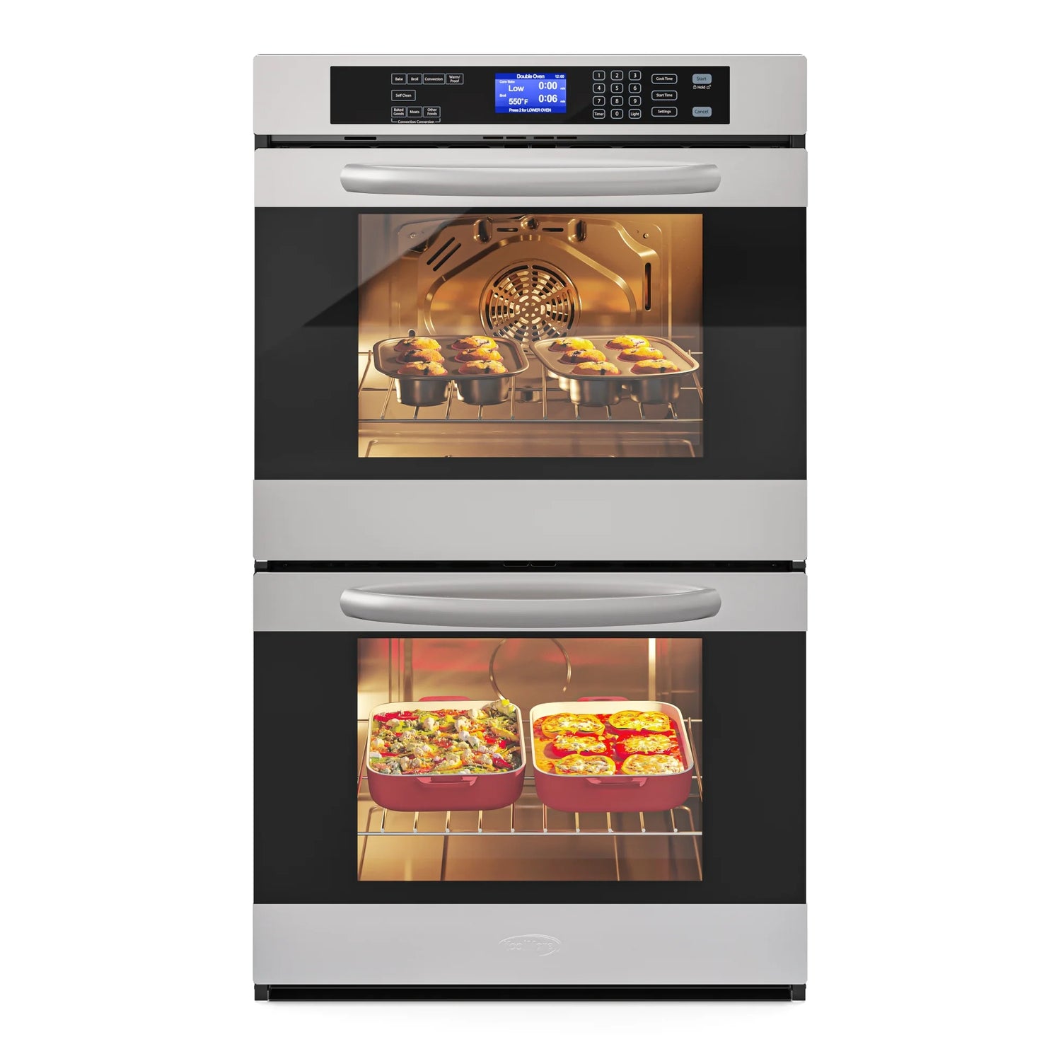 Stainless-Steel Premium Convection Double-Unit Wall Oven, 5 cu. ft.