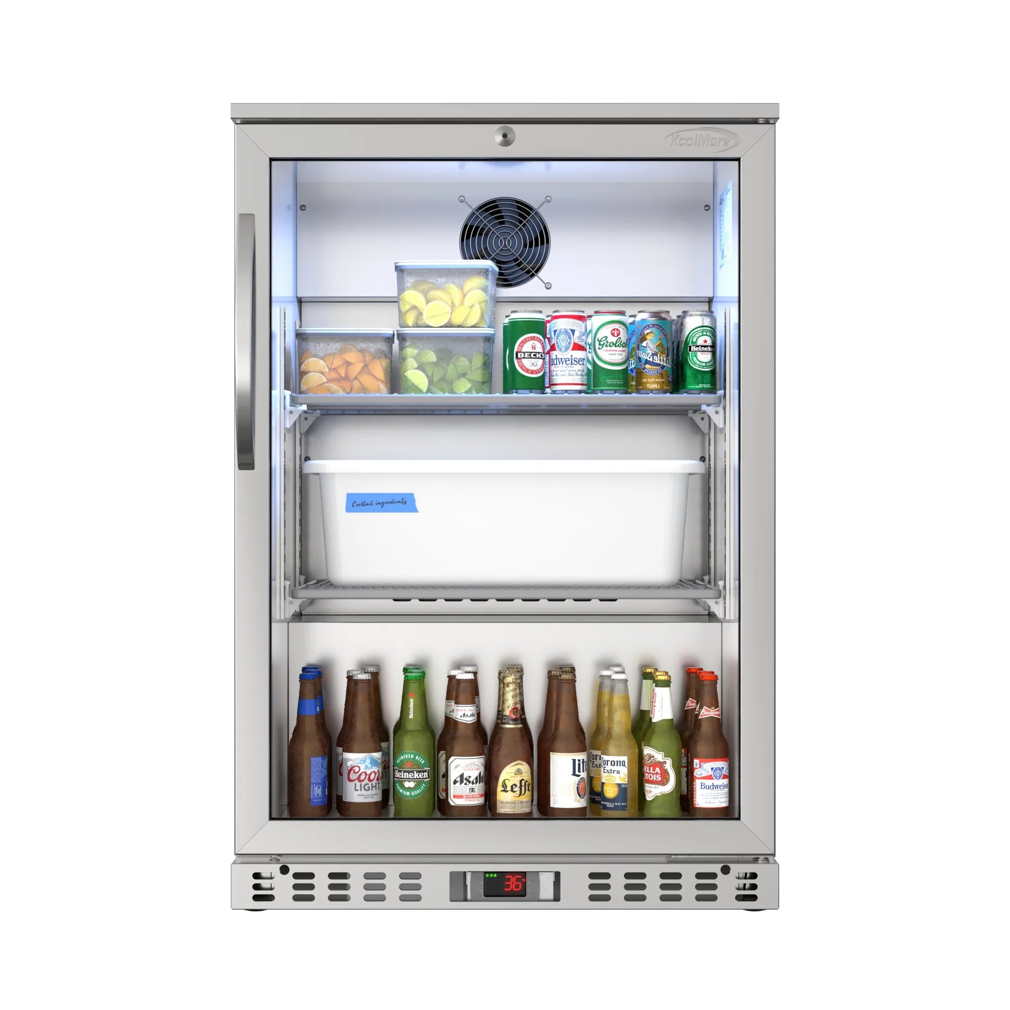 One-Door Back Bar Refrigerator - 4.1 Cu Ft. 24 In.
