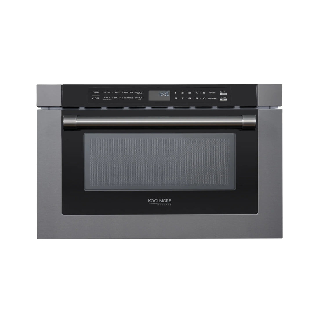 KoolMore Reserve 24 in. Stainless Steel Microwave Drawer, 1.2 Cu. Ft Capacity in Black