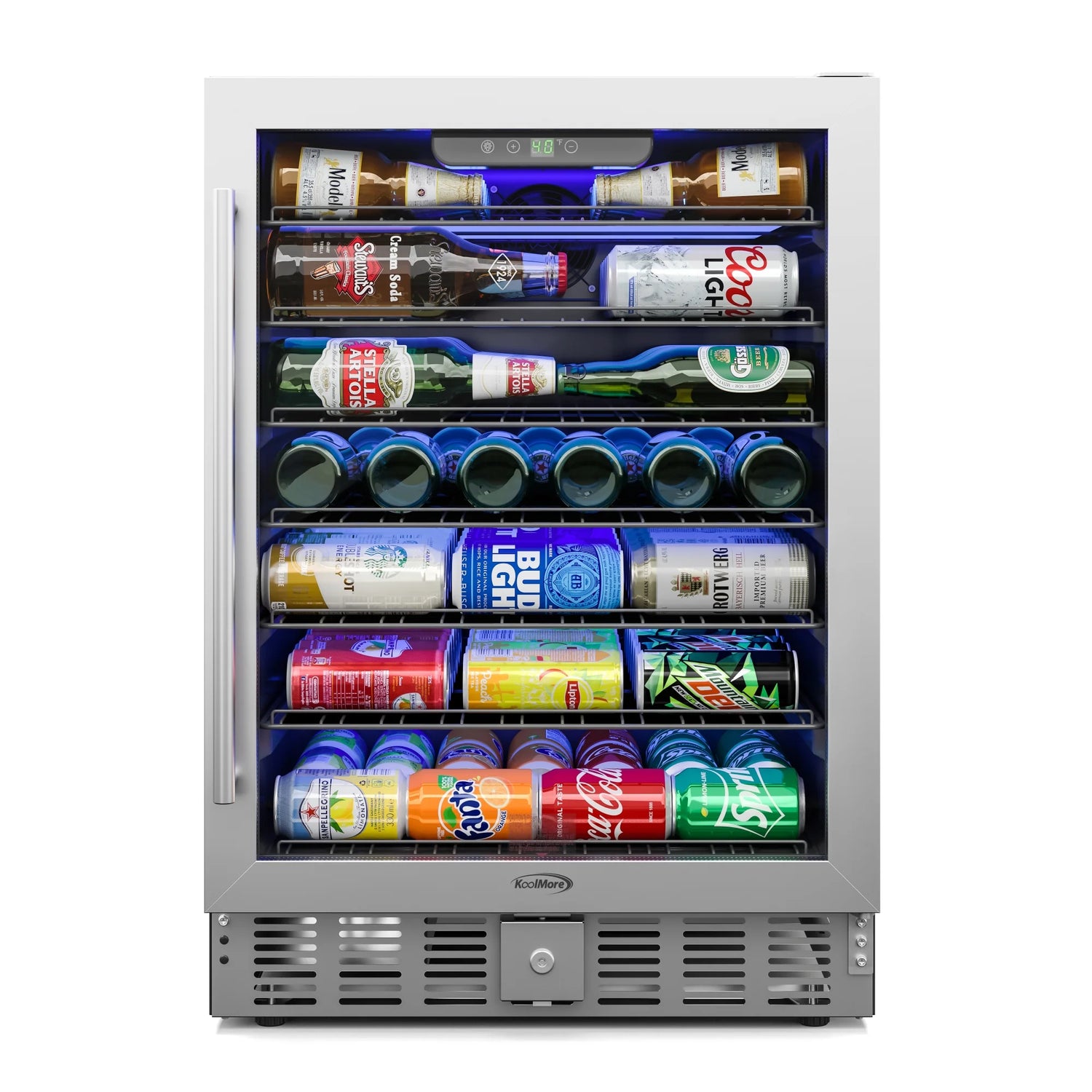 Stainless Steel, Built-In Refrigerator and Beverage Cooler, 5 Cu. ft. 23.4 In.