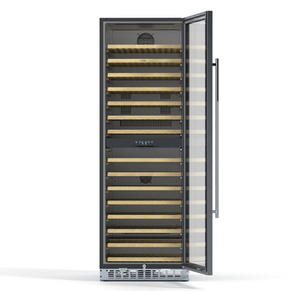 Dual Zone, Full Glass Door, Wine Cooler Refrigerator, Freestanding or Built-In Unit, 23 in, 15.1 cu ft.