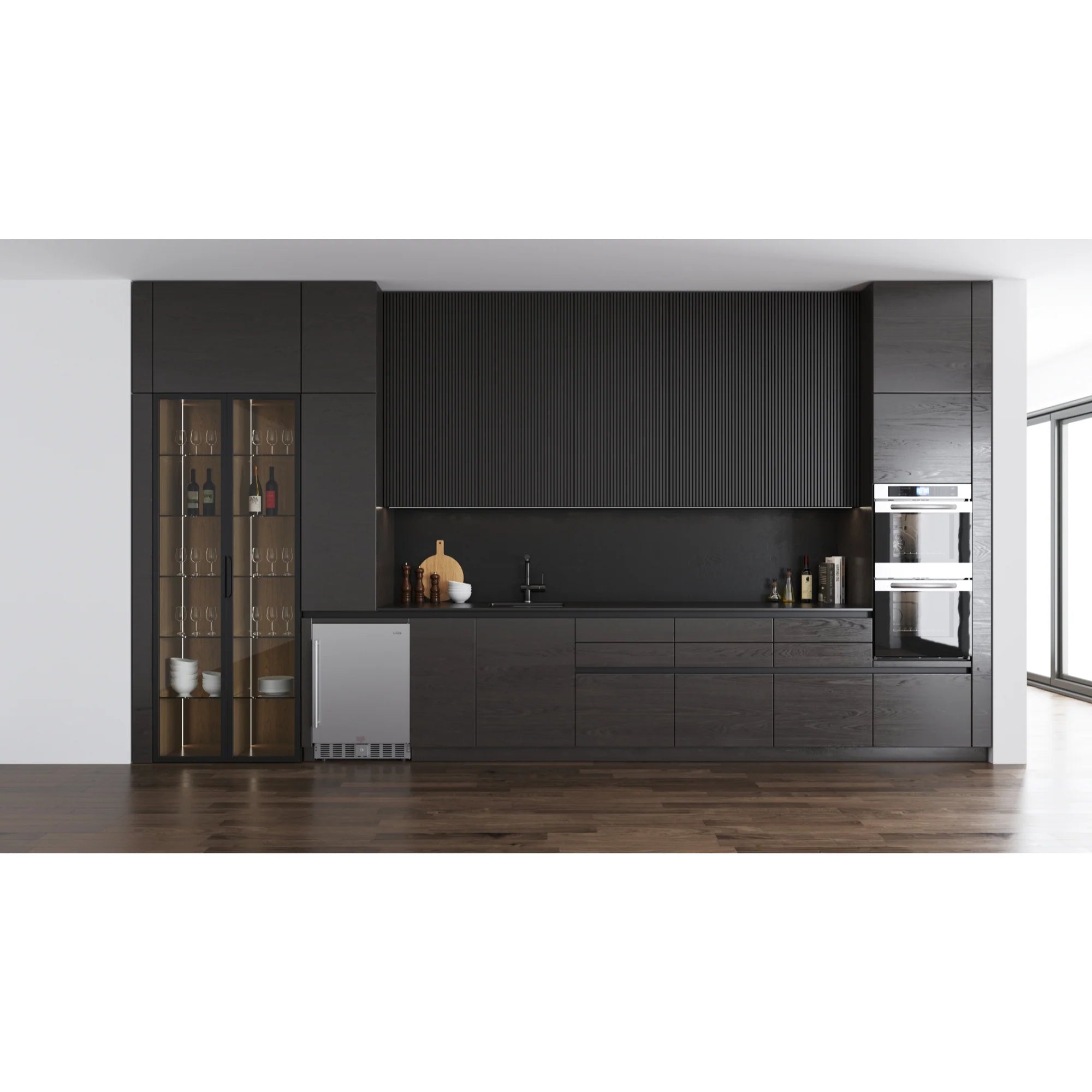 Stainless Steel, Built-In Refrigerator and Beverage Cooler, 5 Cu. ft. 23.4 In.