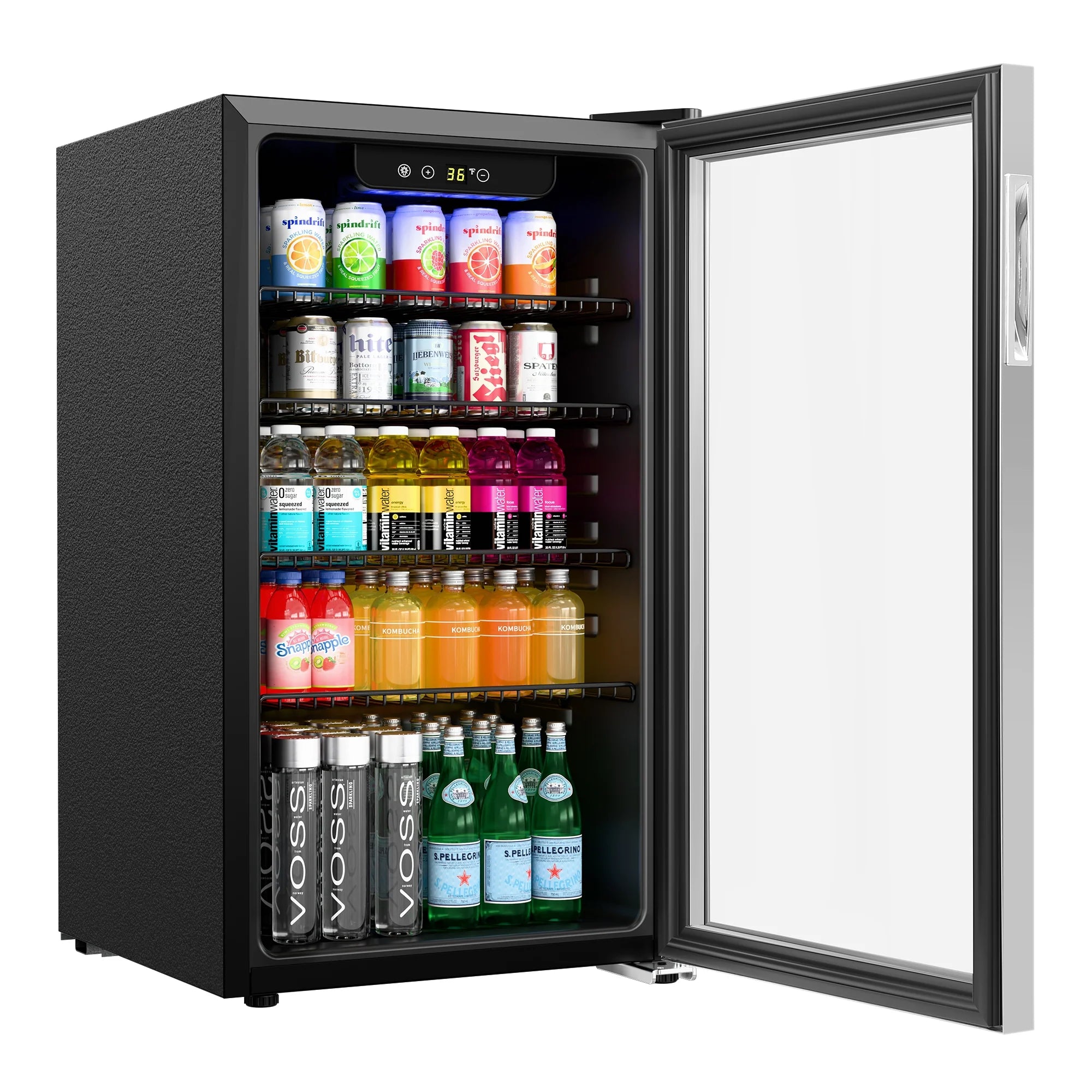 Beverage Refrigerator Merchandiser with Stainless Steel Trim and Touch Panel, 18 in. 3.2 Cu. Ft.