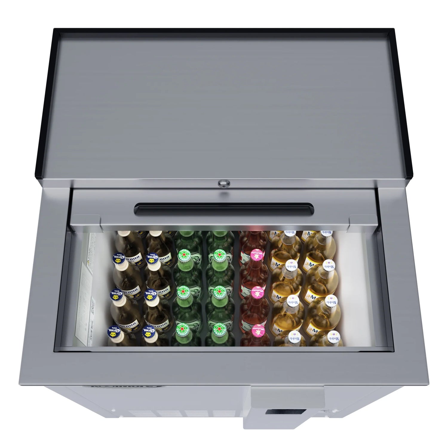 Commercial Bottle Cooler with Built-In Opener, ETL Listed, 5 cu. ft. 25 In.