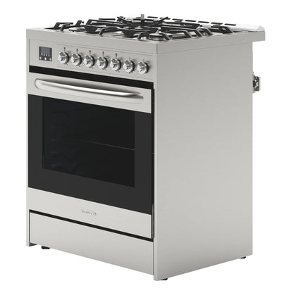 Stainless-Steel Professional Gas Range, 30 In.