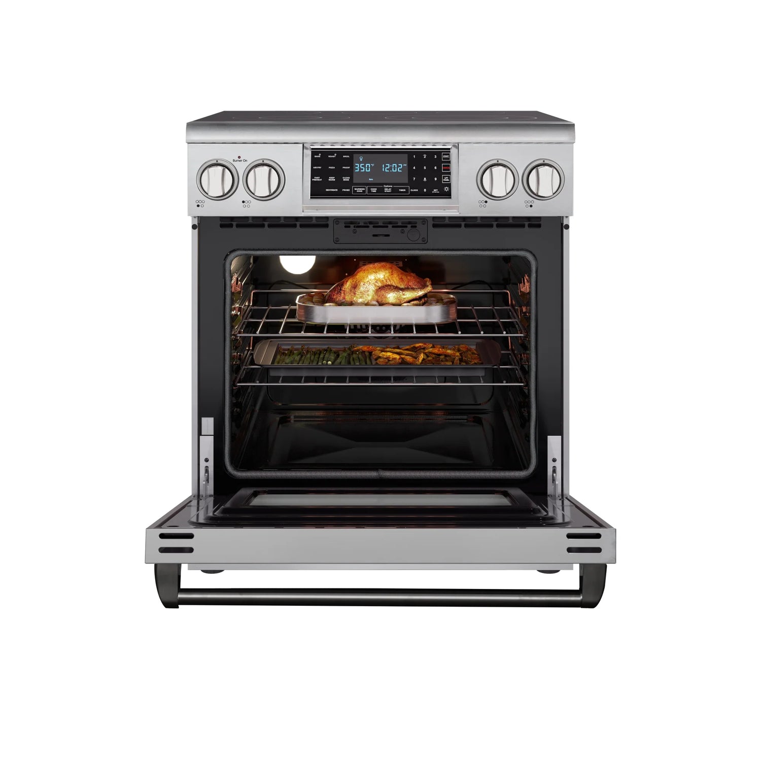 Electric Professional Range with Tilt Panel and Digital controls, Self-Cleaning, 16300W of Power, 240V in Stainless-Steel, 30 In.