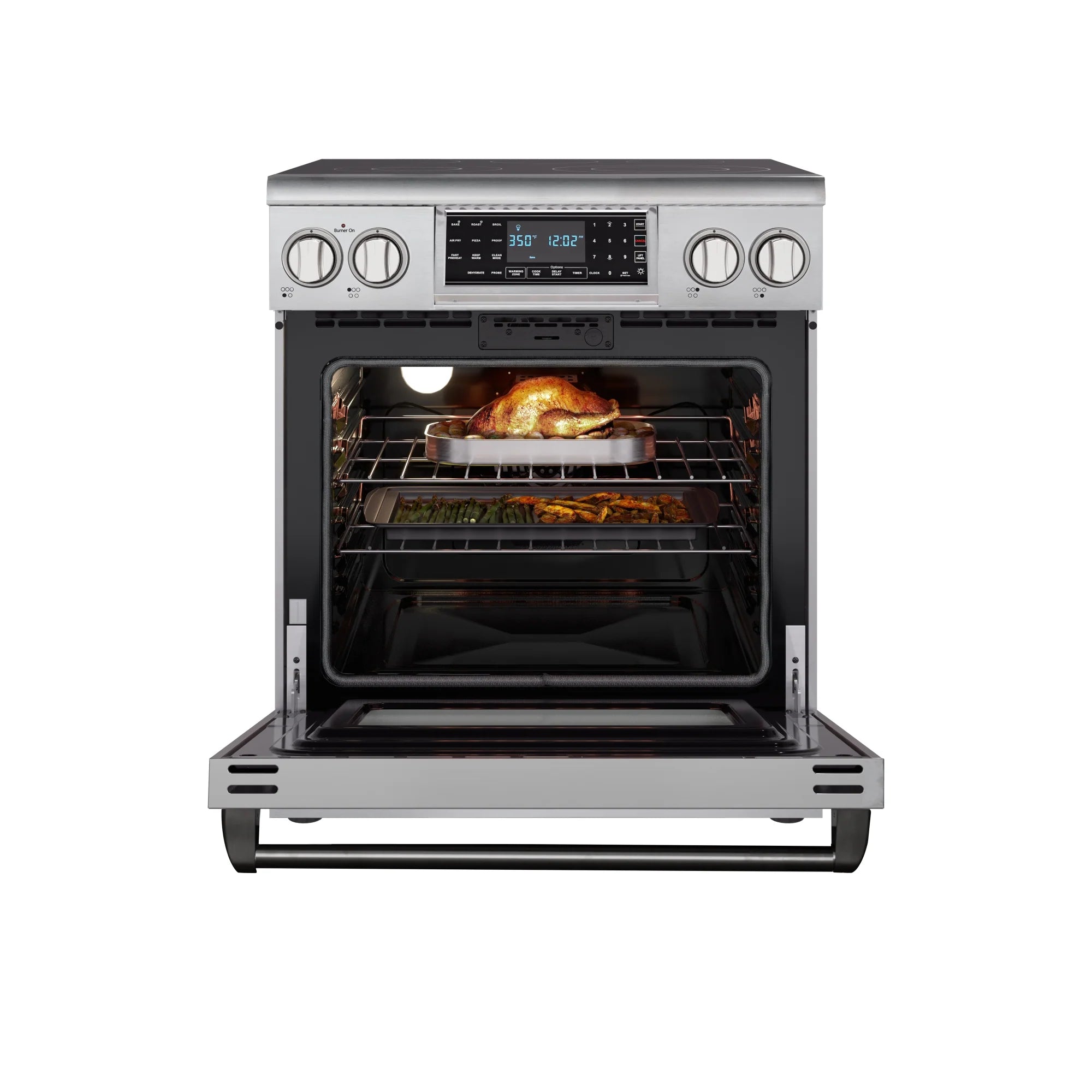 Electric Professional Range with Tilt Panel and Digital controls, Self-Cleaning, 16300W of Power, 240V in Stainless-Steel, 30 In.