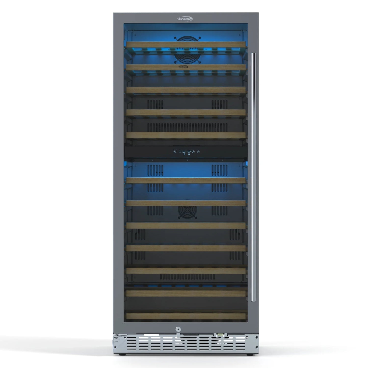 Dual Zone, Full Glass Door, Wine Cooler Refrigerator, Freestanding or Built-In Unit, 23 In 9.7 cu ft.
