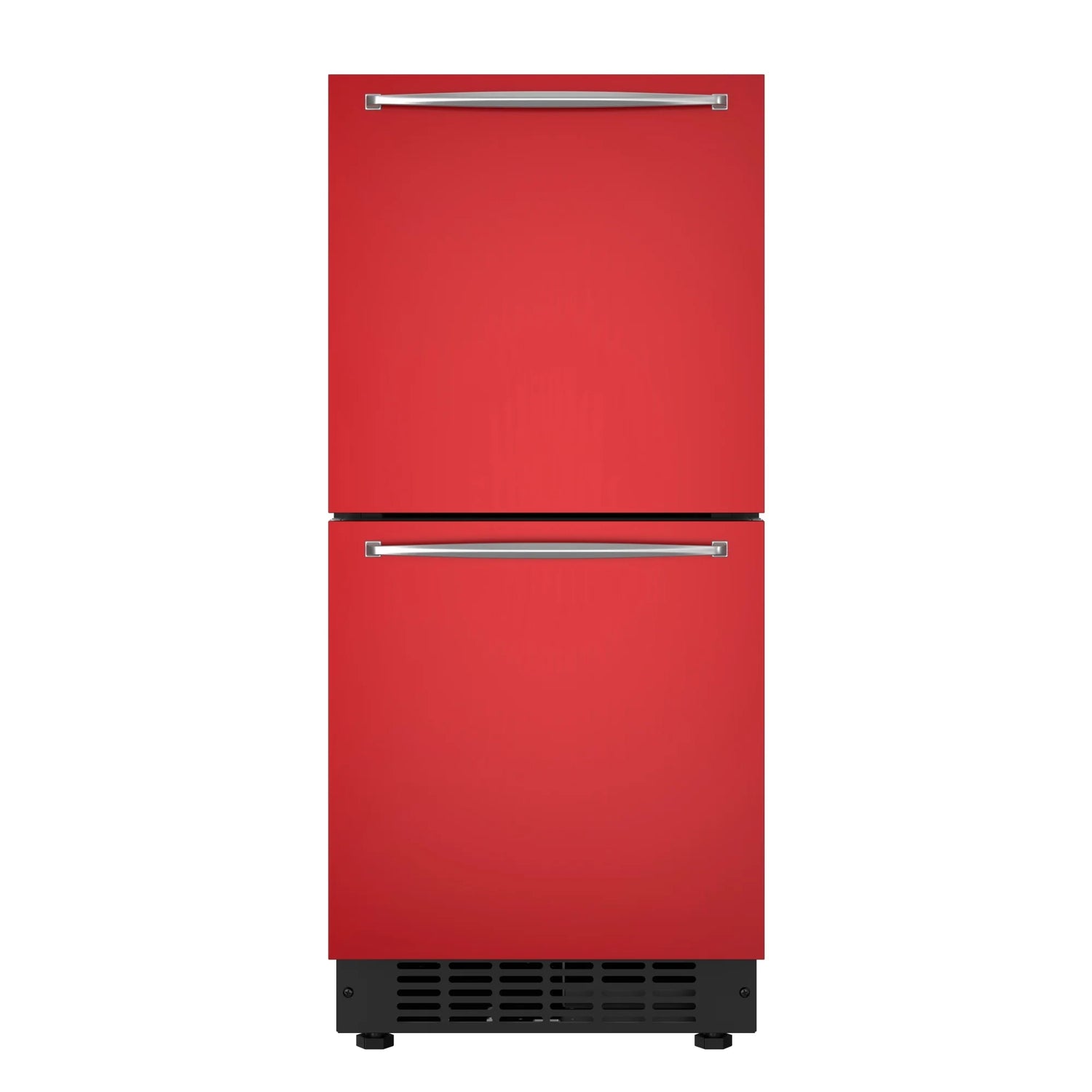 Panel Ready Built-in Double Refrigerator, Frost-Free Undercounter Fridge with Digital Temperature Control and Stainless-Steel Drawers, 15 In.