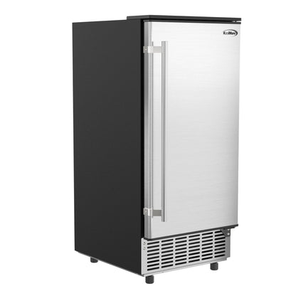 Stainless-Steel Built-In/Free-Standing Ice Maker, 75lbs/24h, 15 In.